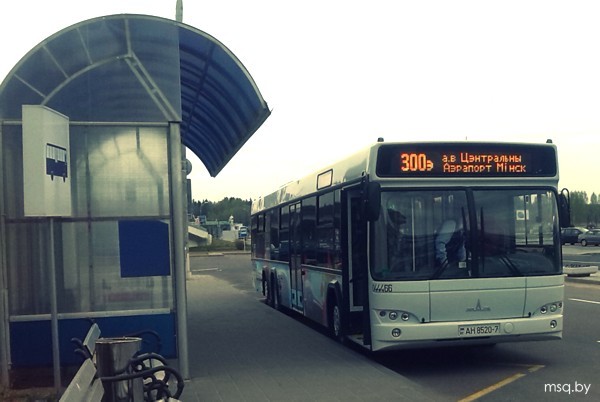 МАЗ 107. Автобус в Национальный аэропорт Минск 